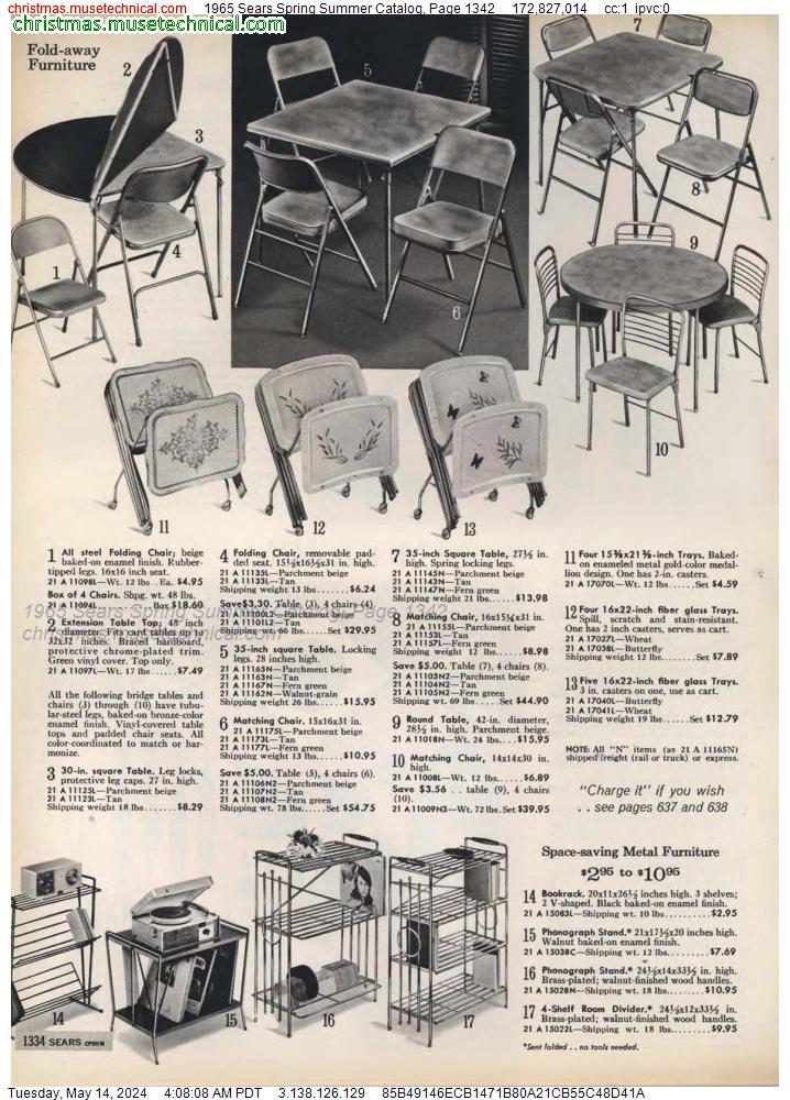 1965 Sears Spring Summer Catalog, Page 1342