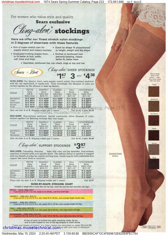 1974 Sears Spring Summer Catalog, Page 233
