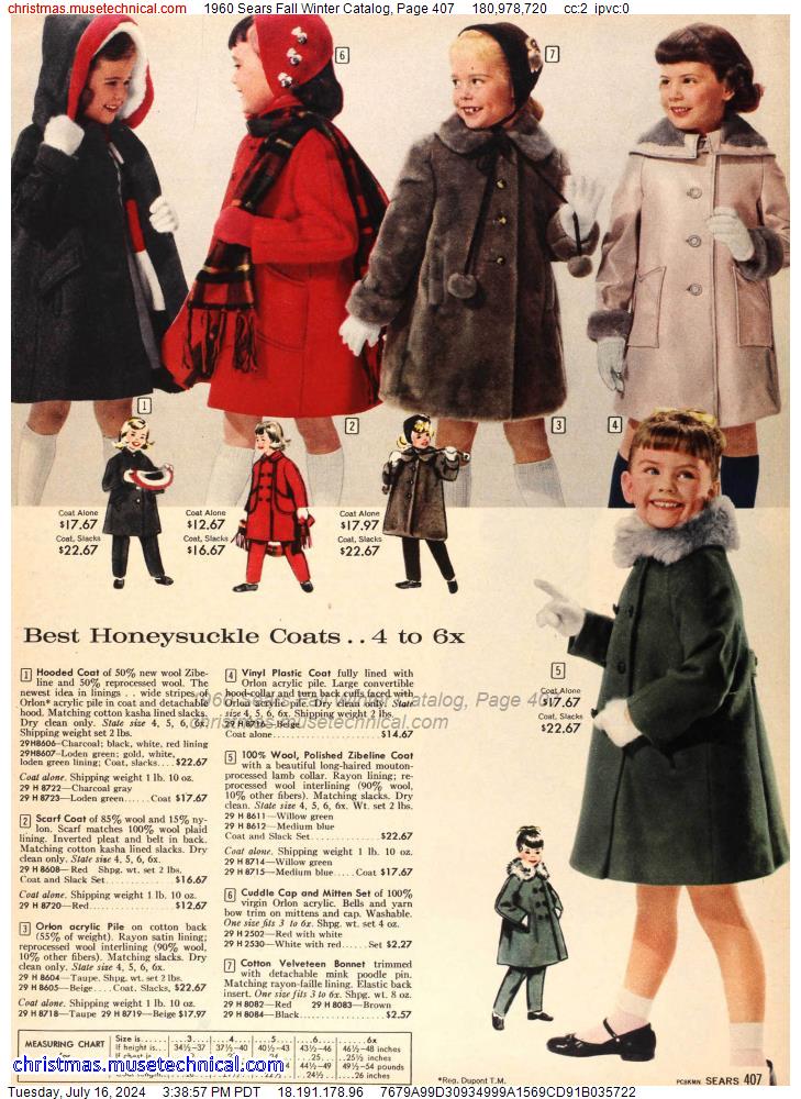 1960 Sears Fall Winter Catalog, Page 407