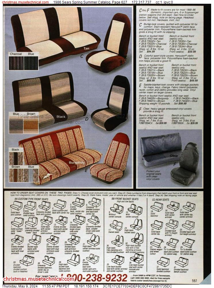 1986 Sears Spring Summer Catalog, Page 627