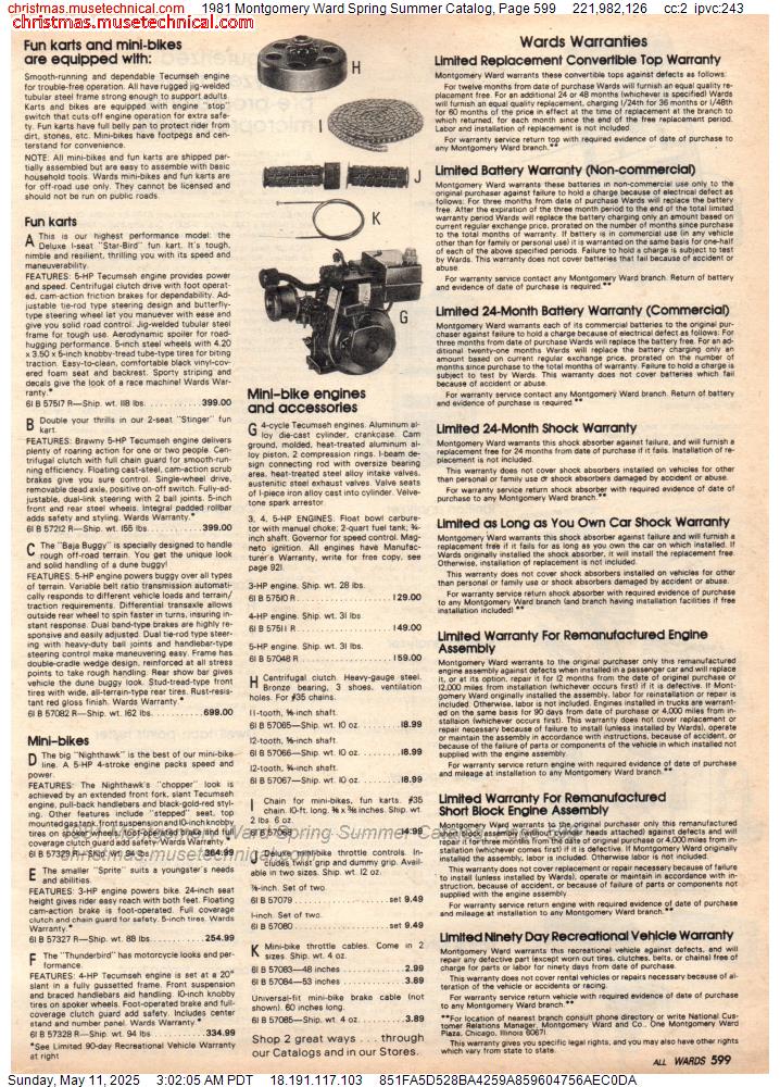 1981 Montgomery Ward Spring Summer Catalog, Page 599