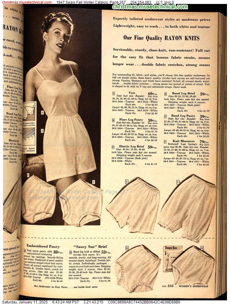 1947 Sears Fall Winter Catalog, Page 357