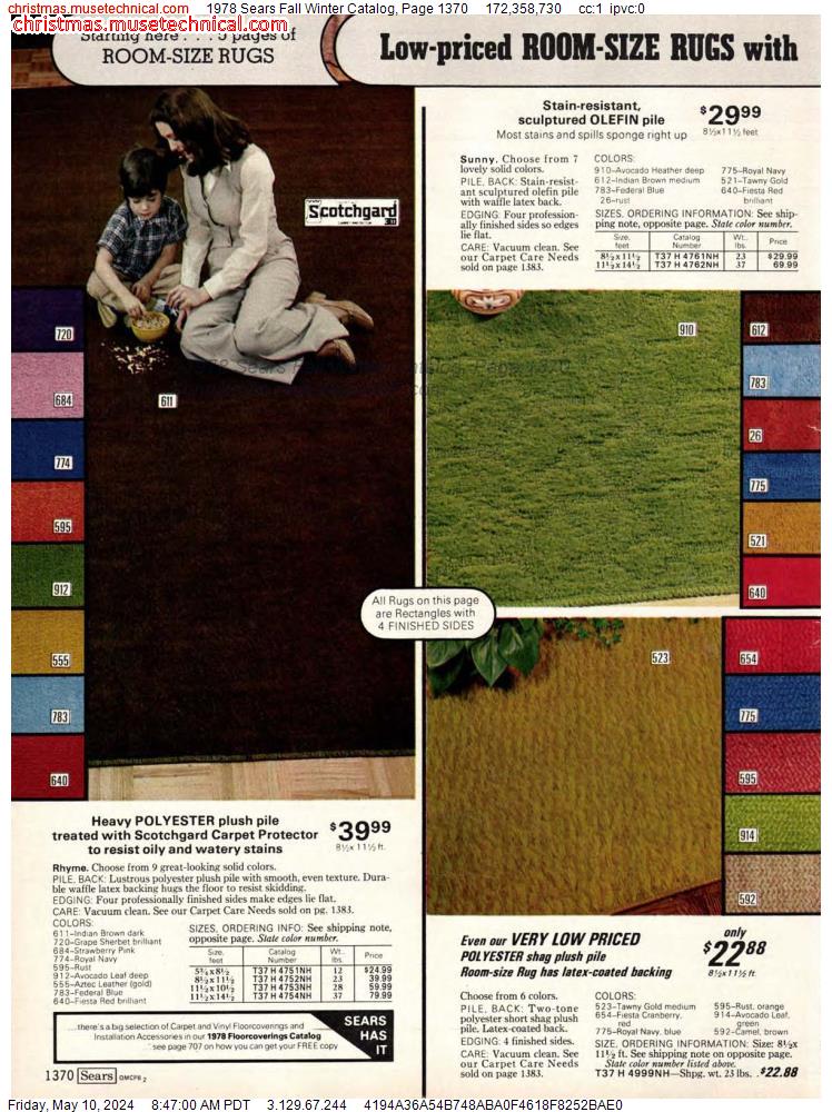 1978 Sears Fall Winter Catalog, Page 1370
