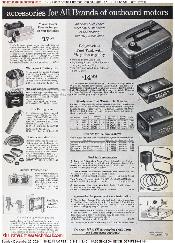 1972 Sears Spring Summer Catalog, Page 765