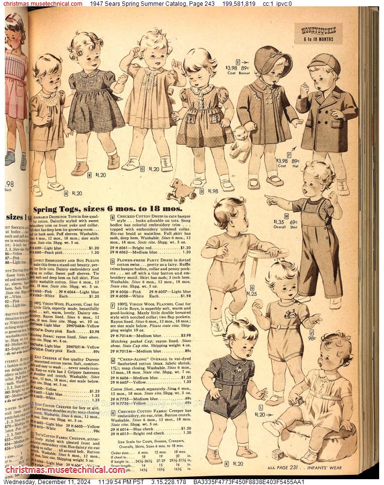 1947 Sears Spring Summer Catalog, Page 243