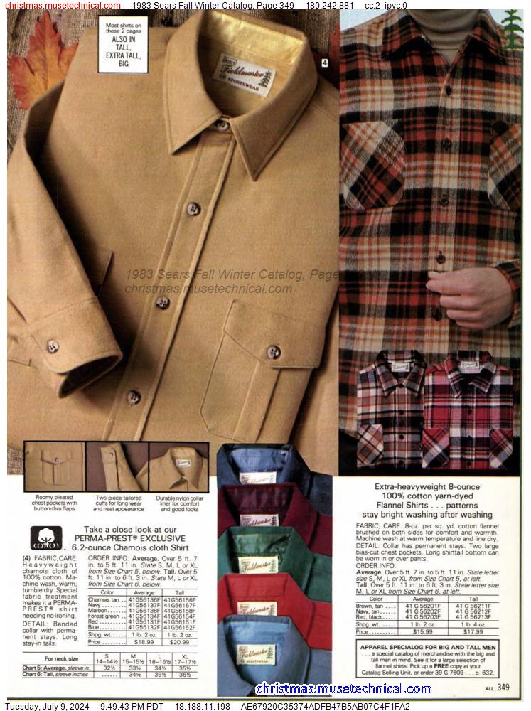 1983 Sears Fall Winter Catalog, Page 349