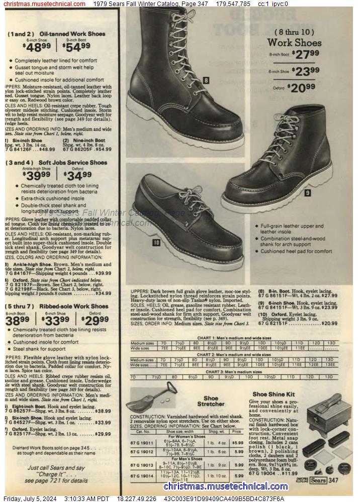 1979 Sears Fall Winter Catalog, Page 347