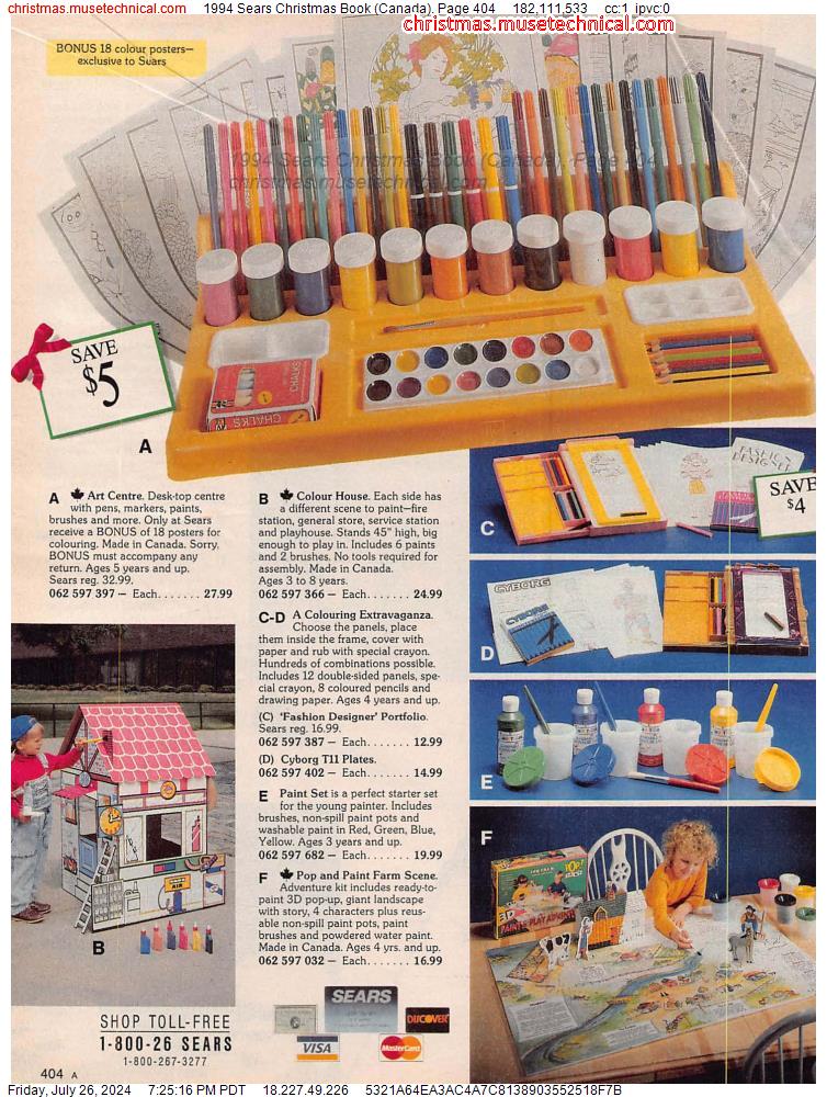 1994 Sears Christmas Book (Canada), Page 404