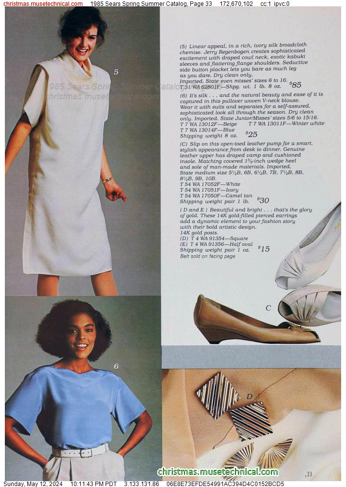 1985 Sears Spring Summer Catalog, Page 33