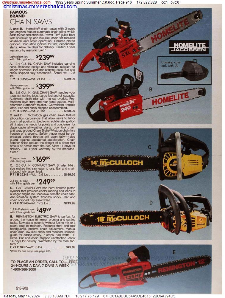 1992 Sears Spring Summer Catalog, Page 916