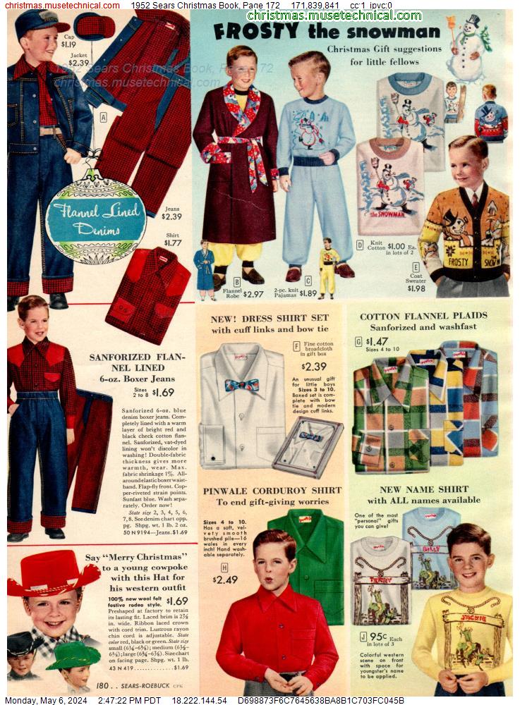 1952 Sears Christmas Book, Page 172