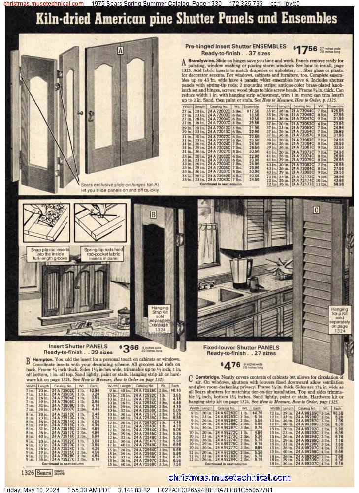1975 Sears Spring Summer Catalog, Page 1330