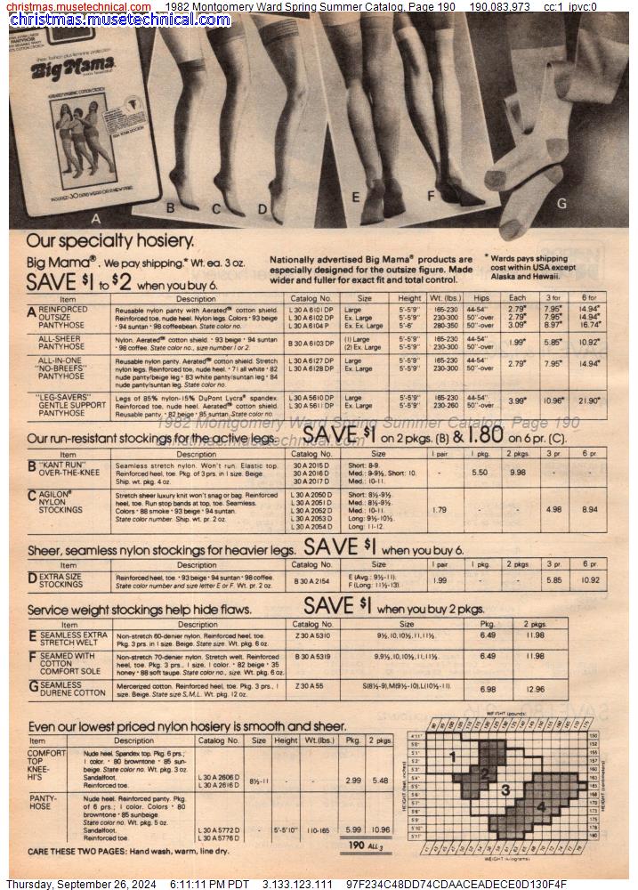 1982 Montgomery Ward Spring Summer Catalog, Page 190