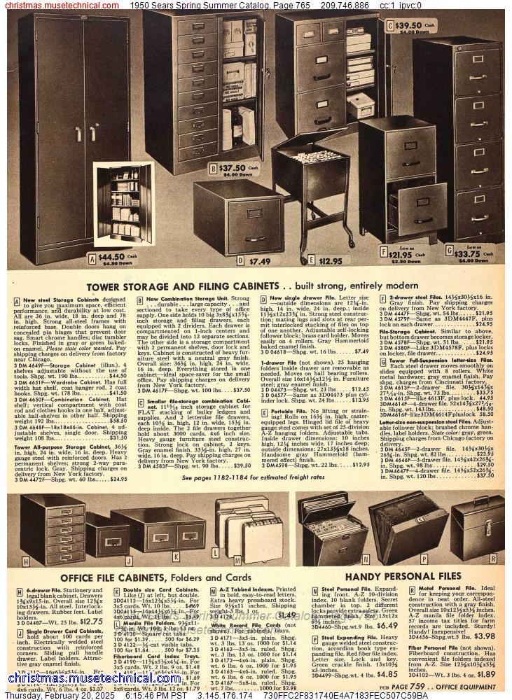 1950 Sears Spring Summer Catalog, Page 765