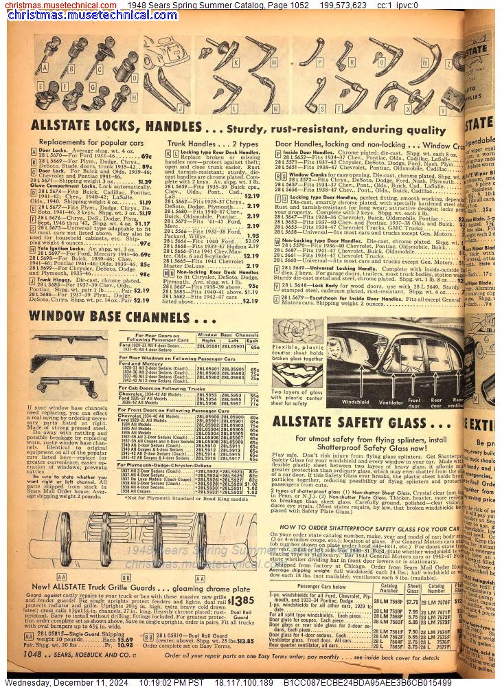 1948 Sears Spring Summer Catalog, Page 1052