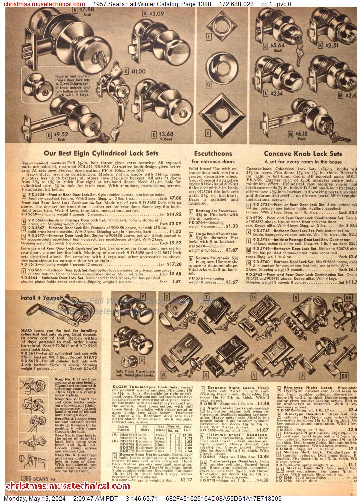 1957 Sears Fall Winter Catalog, Page 1388