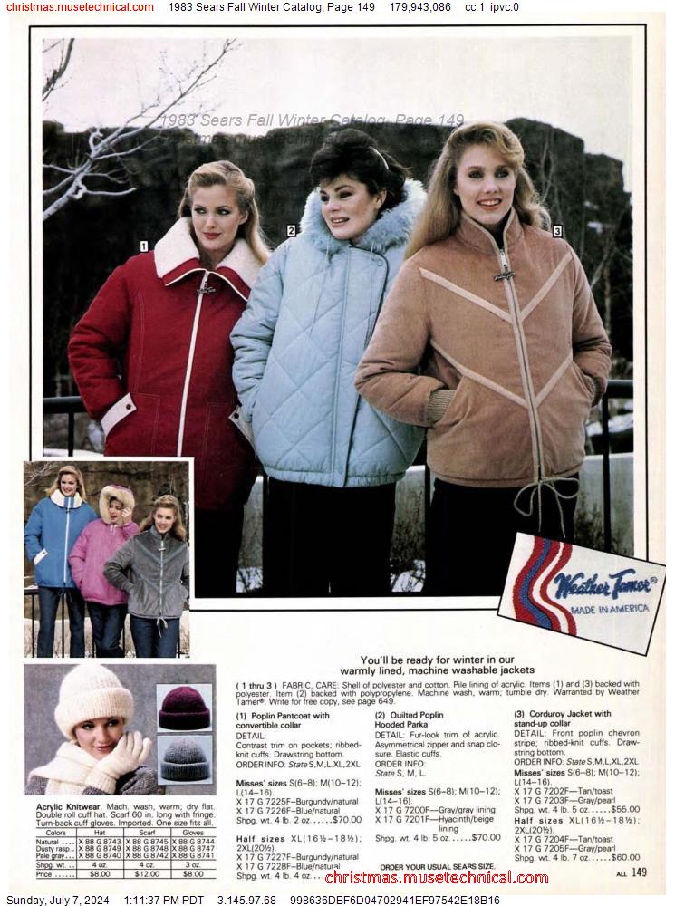 1983 Sears Fall Winter Catalog, Page 149