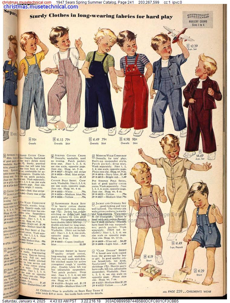 1947 Sears Spring Summer Catalog, Page 241