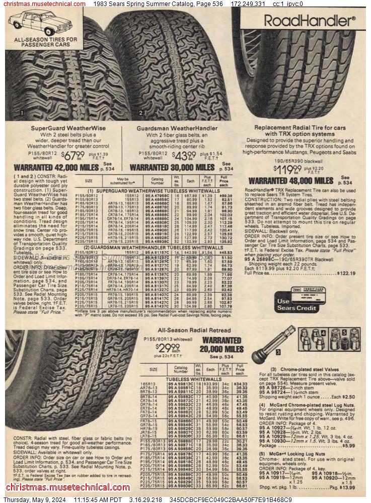 1983 Sears Spring Summer Catalog, Page 536