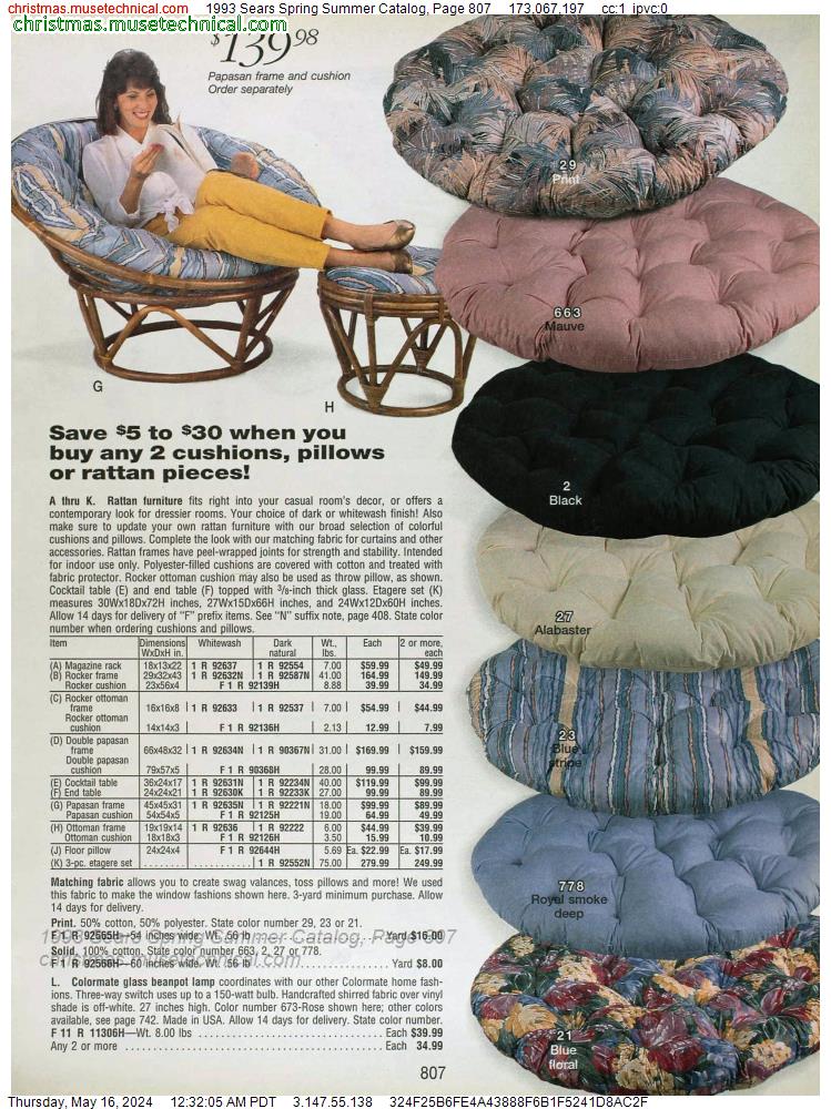 1993 Sears Spring Summer Catalog, Page 807