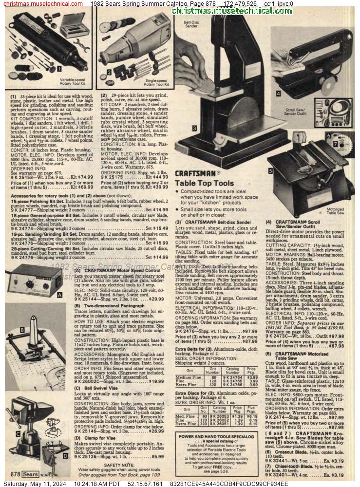 1982 Sears Spring Summer Catalog, Page 878