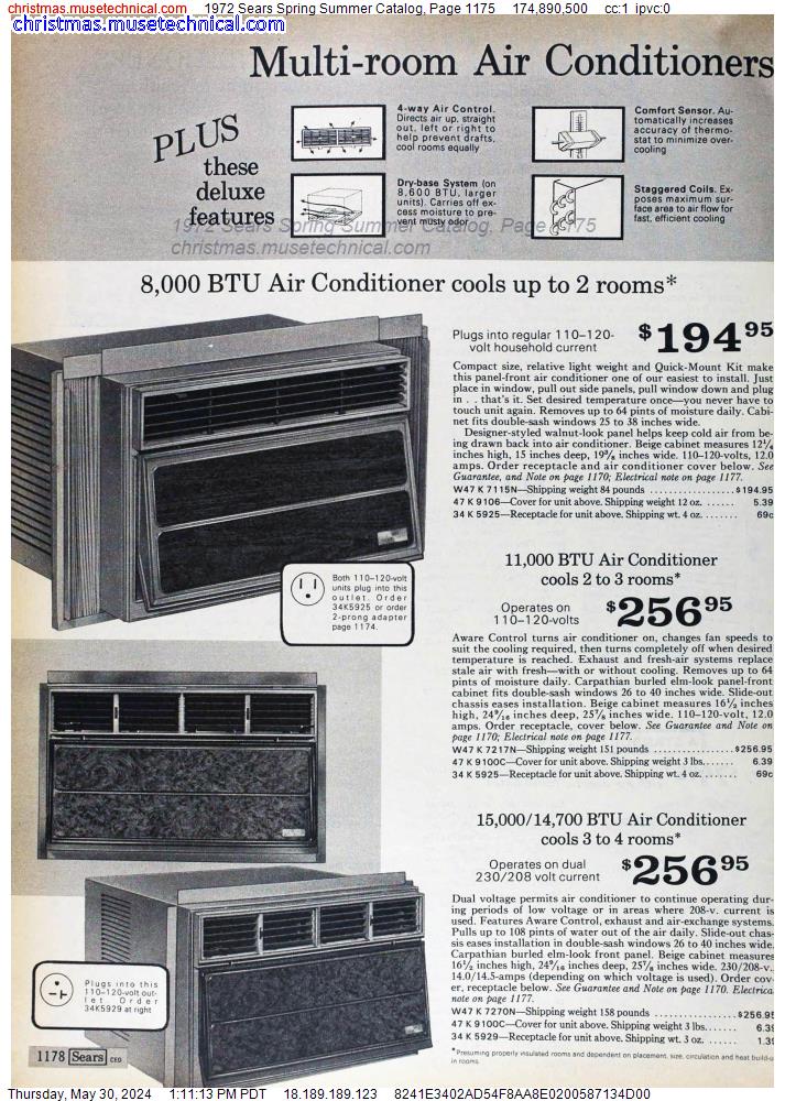 1972 Sears Spring Summer Catalog, Page 1175