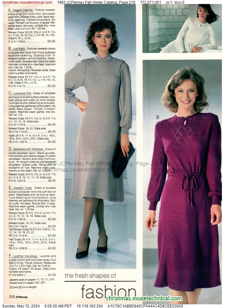 1983 JCPenney Fall Winter Catalog, Page 210