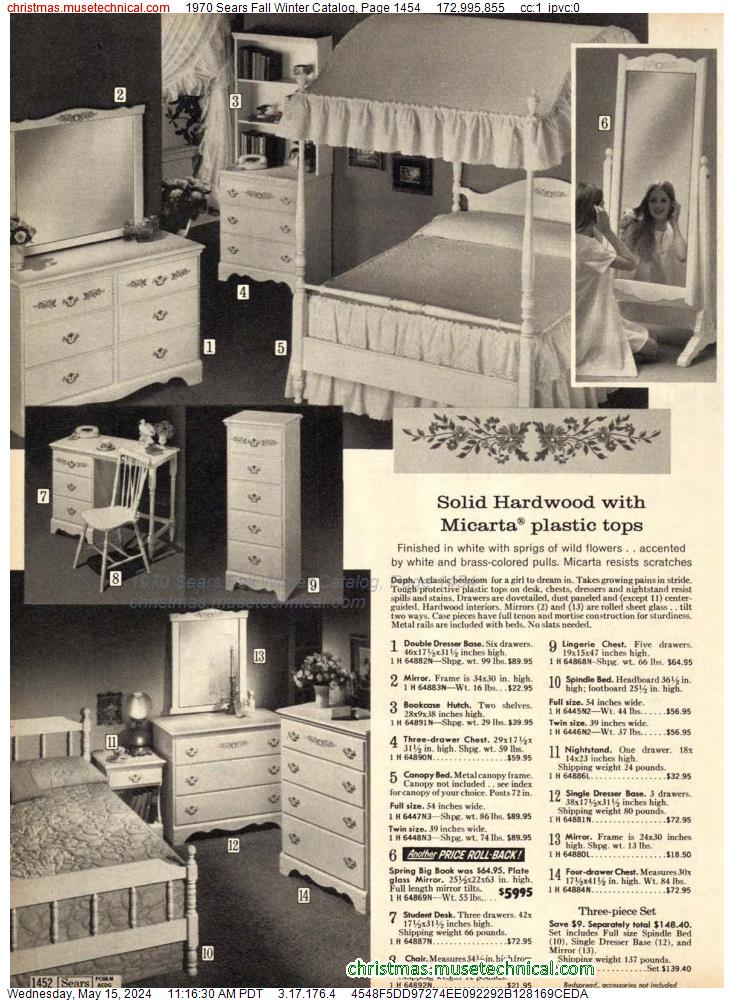 1970 Sears Fall Winter Catalog, Page 1454