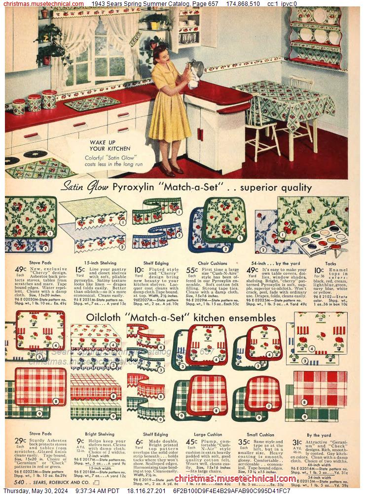 1943 Sears Spring Summer Catalog, Page 657