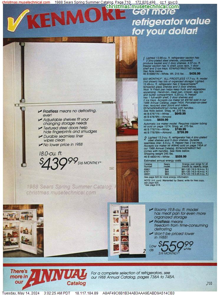 1988 Sears Spring Summer Catalog, Page 710