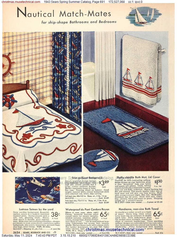 1943 Sears Spring Summer Catalog, Page 691