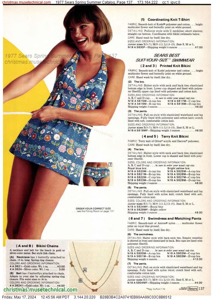 1977 Sears Spring Summer Catalog, Page 137
