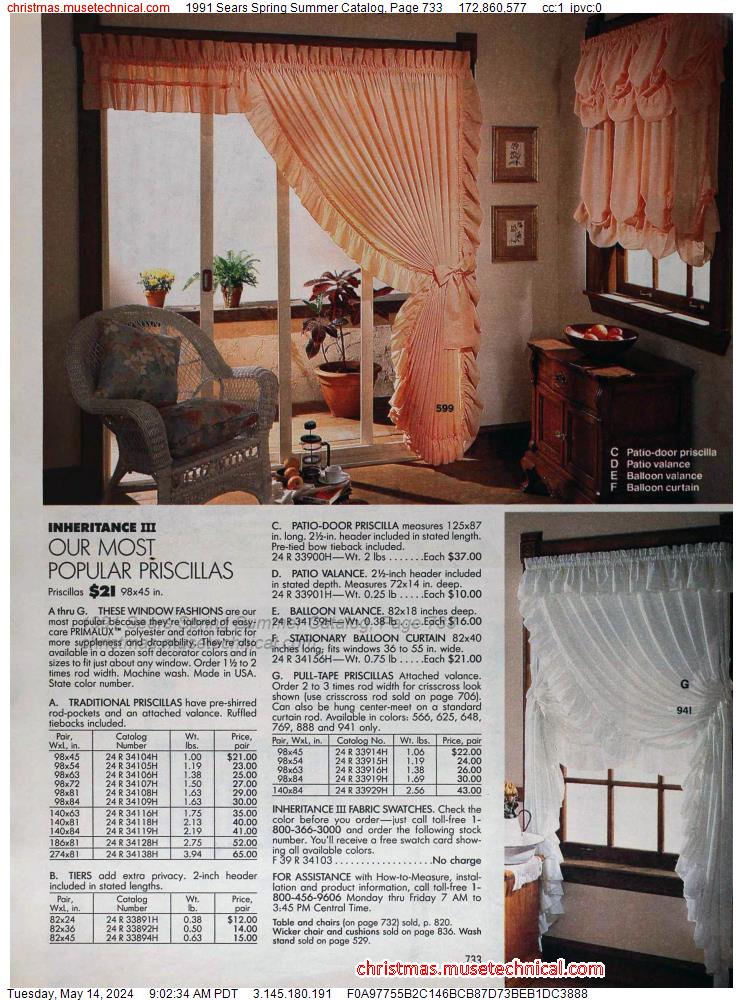 1991 Sears Spring Summer Catalog, Page 733