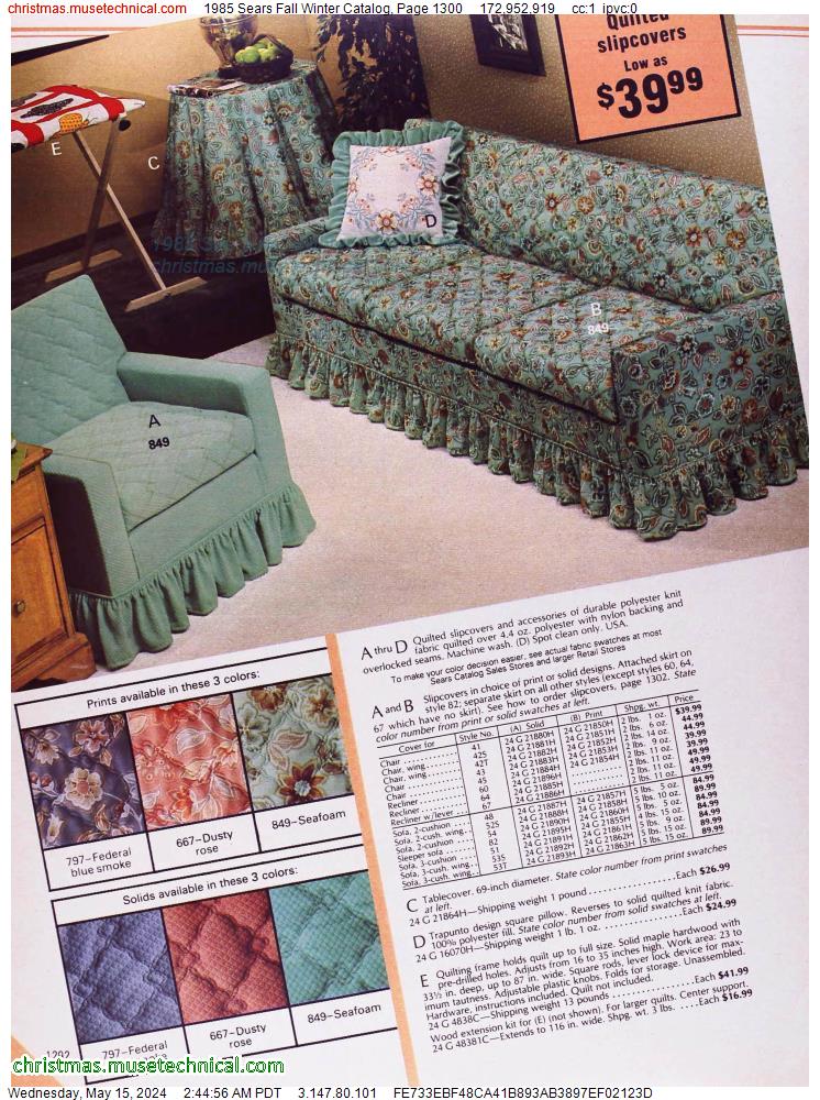 1985 Sears Fall Winter Catalog, Page 1300