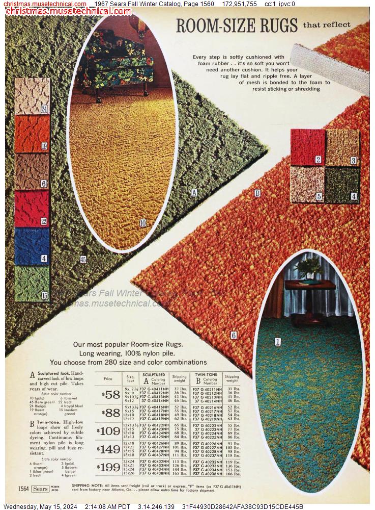 1967 Sears Fall Winter Catalog, Page 1560