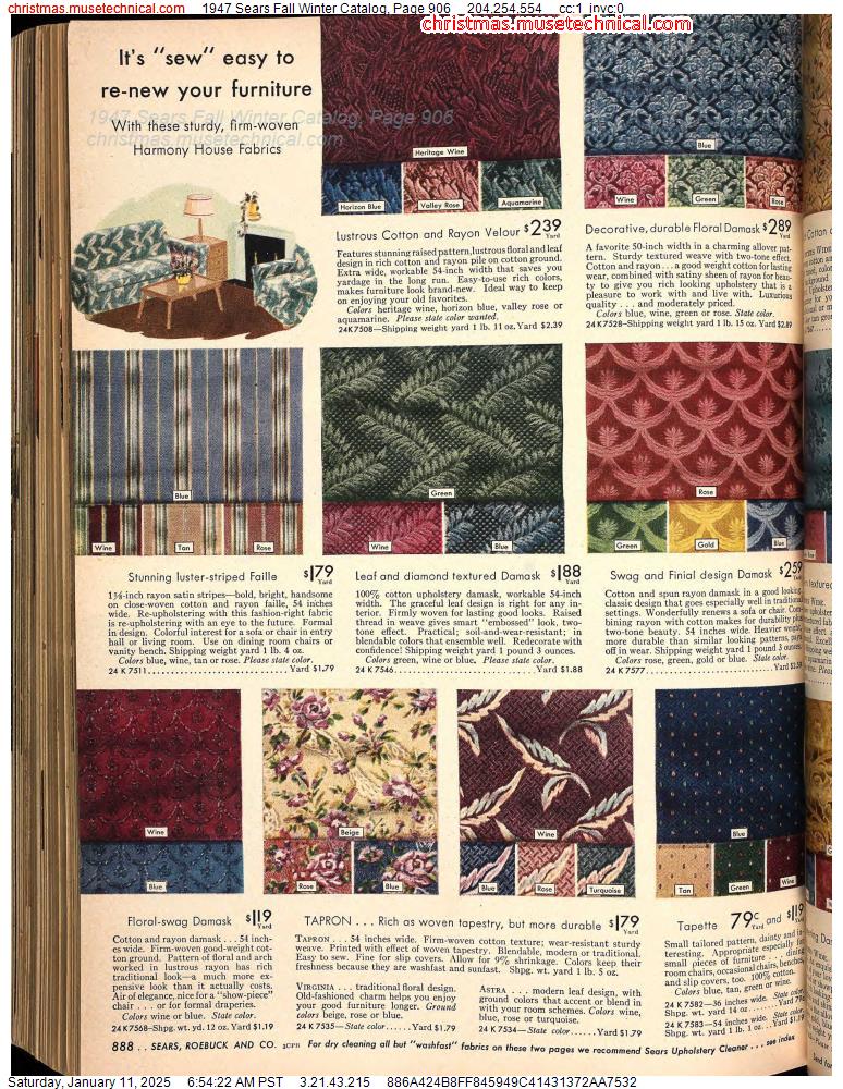 1947 Sears Fall Winter Catalog, Page 906