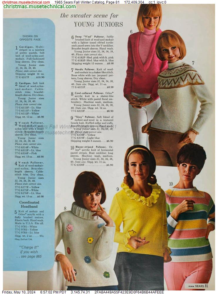 1965 Sears Fall Winter Catalog, Page 81