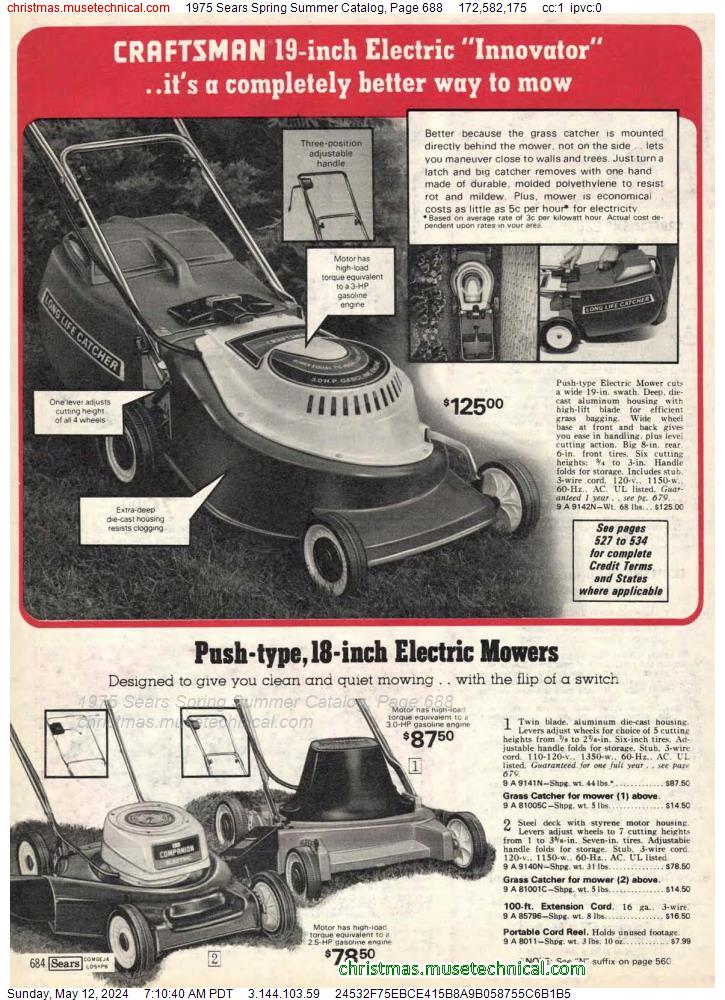 1975 Sears Spring Summer Catalog, Page 688
