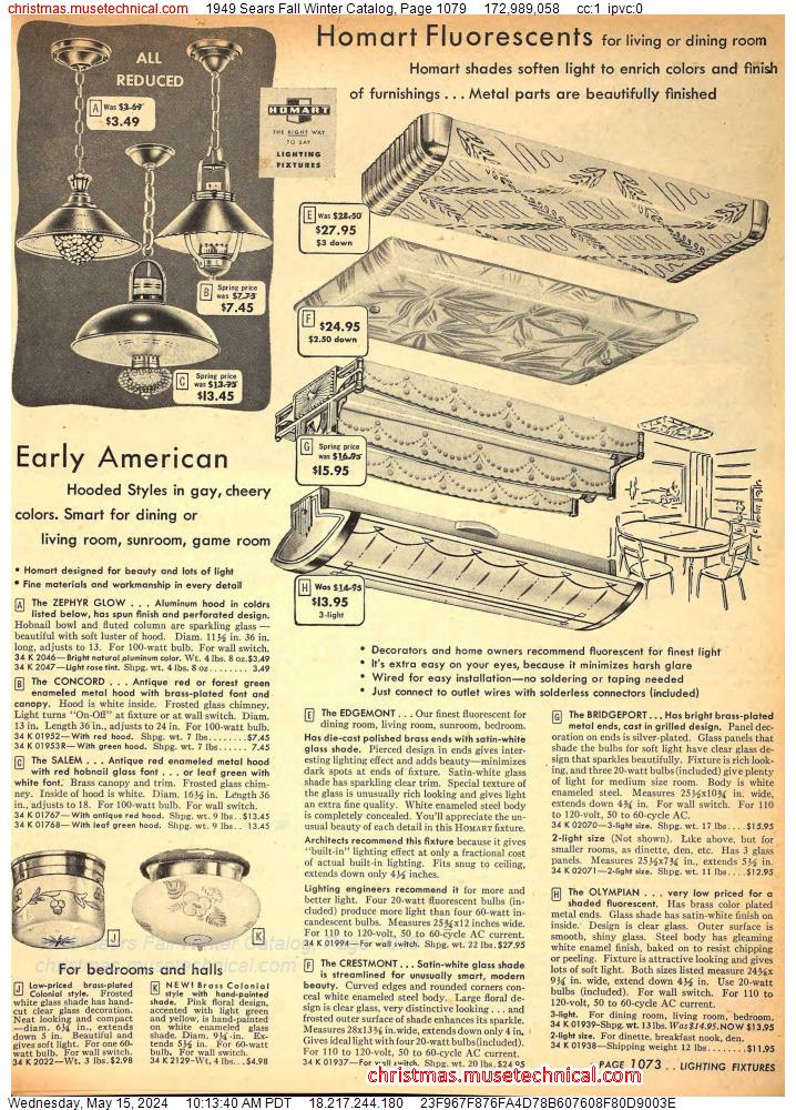 1949 Sears Fall Winter Catalog, Page 1079