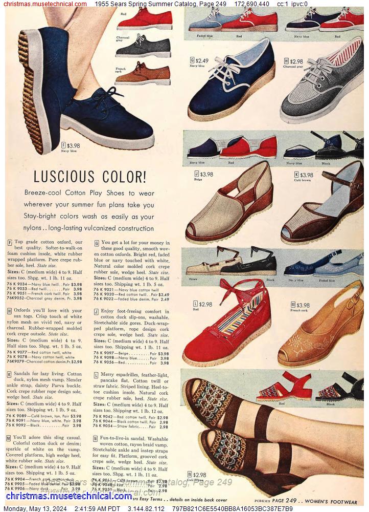 1955 Sears Spring Summer Catalog, Page 249