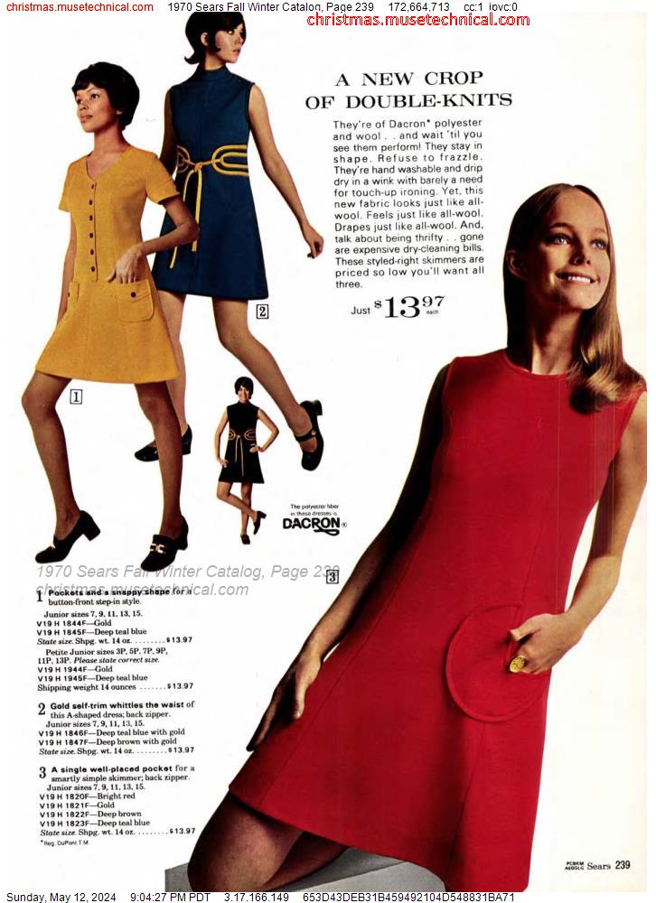1970 Sears Fall Winter Catalog, Page 239 - Catalogs & Wishbooks
