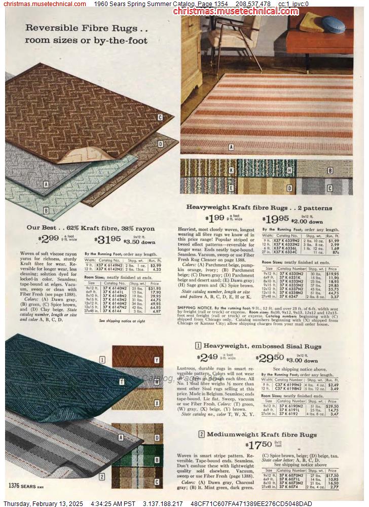 1960 Sears Spring Summer Catalog, Page 1354