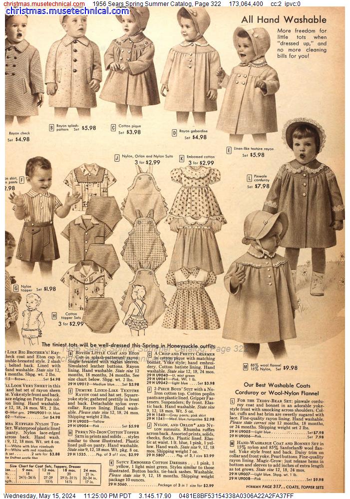 1956 Sears Spring Summer Catalog, Page 322