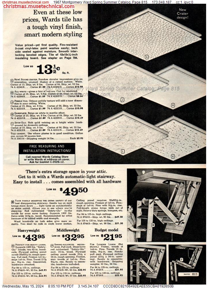 1967 Montgomery Ward Spring Summer Catalog, Page 815