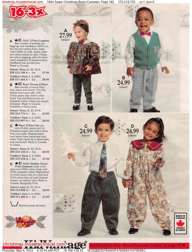 1994 Sears Christmas Book (Canada), Page 182
