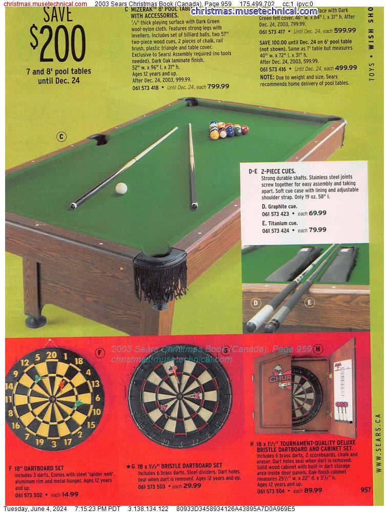 2003 Sears Christmas Book (Canada), Page 959