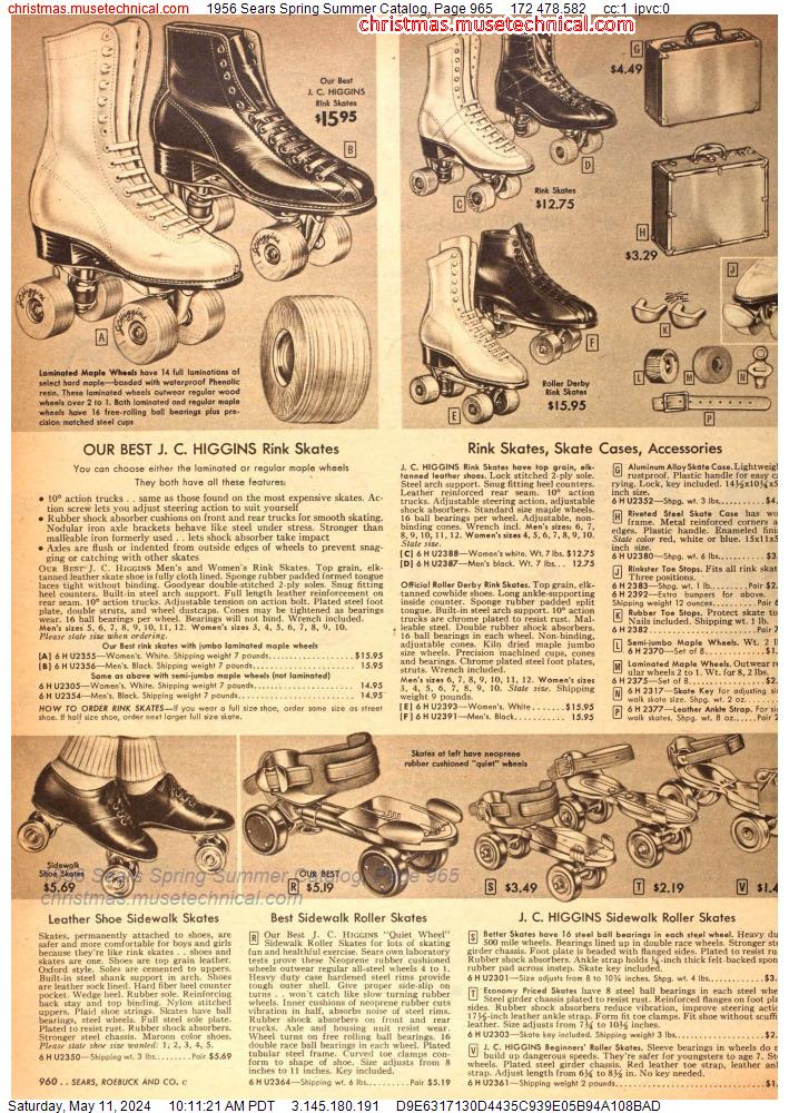 1956 Sears Spring Summer Catalog, Page 965