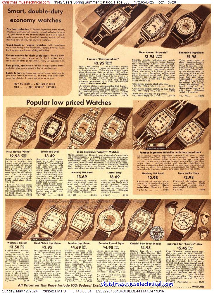 1942 Sears Spring Summer Catalog, Page 503