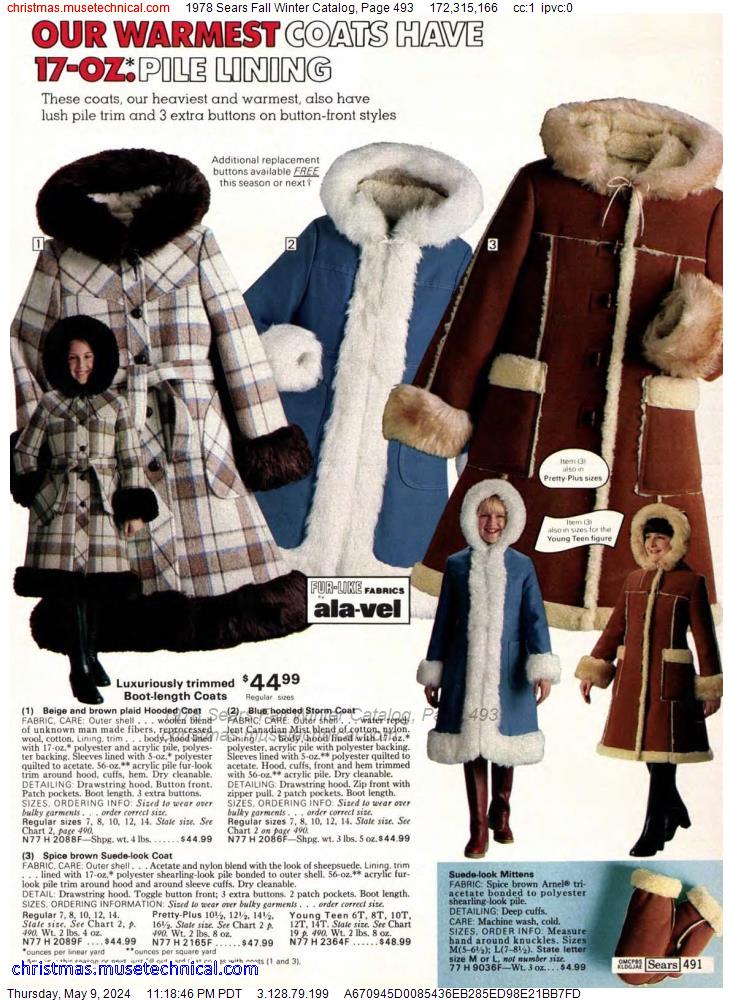 1978 Sears Fall Winter Catalog, Page 493