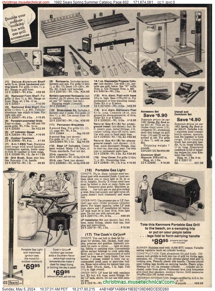1982 Sears Spring Summer Catalog, Page 802